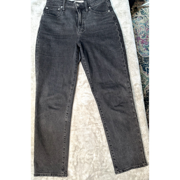 Madewell The Curvy Perfect Vintage Cropped Black Straight Jeans Womens Size 26 - Picture 1 of 10
